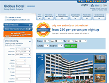 Tablet Screenshot of globussunnybeach.com